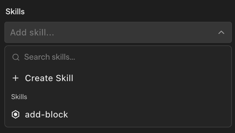 Add Skill