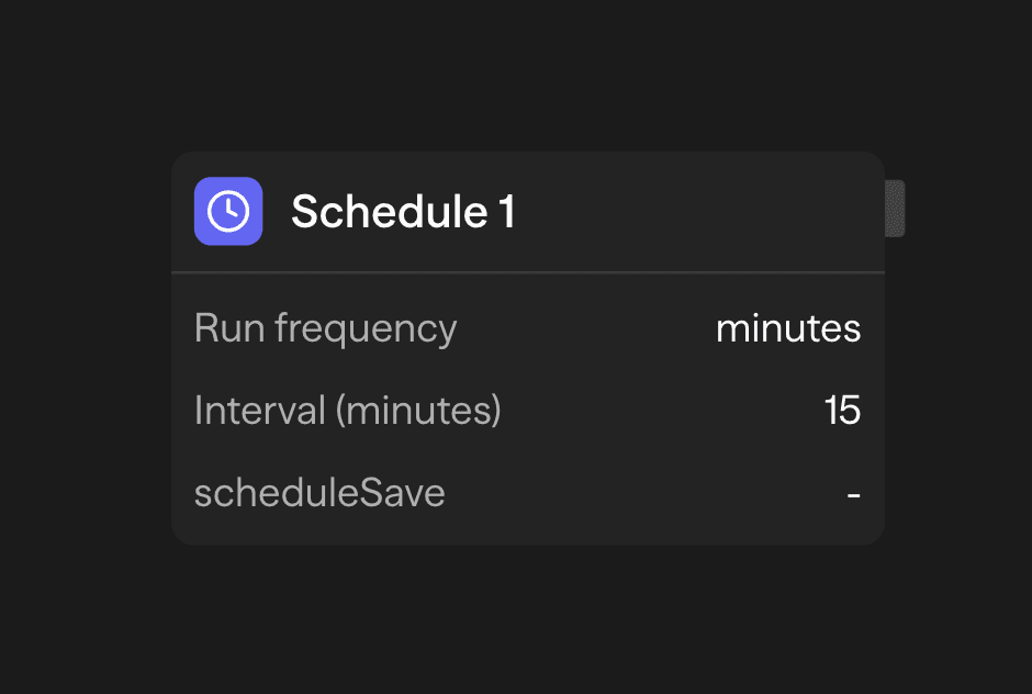 Schedule Block