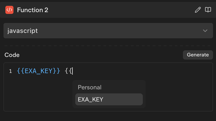 Reference environment variable