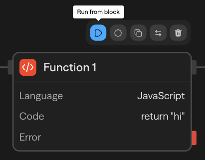 Run from block
