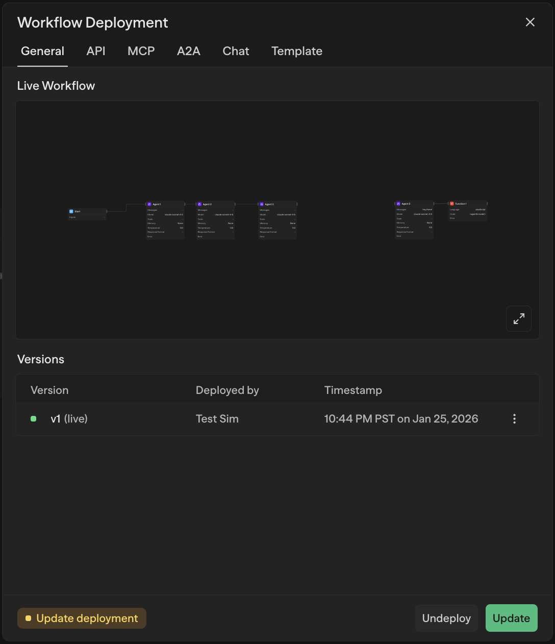 View deployment status